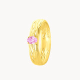 Anillo Oro 18 kilates con zafiro rosa Giuliana