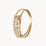Anillo Oro 18kt con circonitas Amina