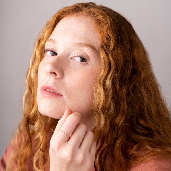 Anillo Oro 18kt trio con diamantes Gisela