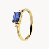 Anillo Oro 18kt zafiro y diamantes Sibylle