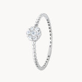 Anillo Oro blanco 18 kilates con circonitas Vita