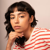 Aros Oro 18 kilates con circonita morada Micaela 1