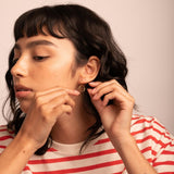 Aros Oro 18 kilates dobles oro liso Nelly