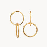 Aros Oro 18 kilates dobles Nelly