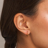 Aros Oro 18 kilates hexagonales diamante Carina