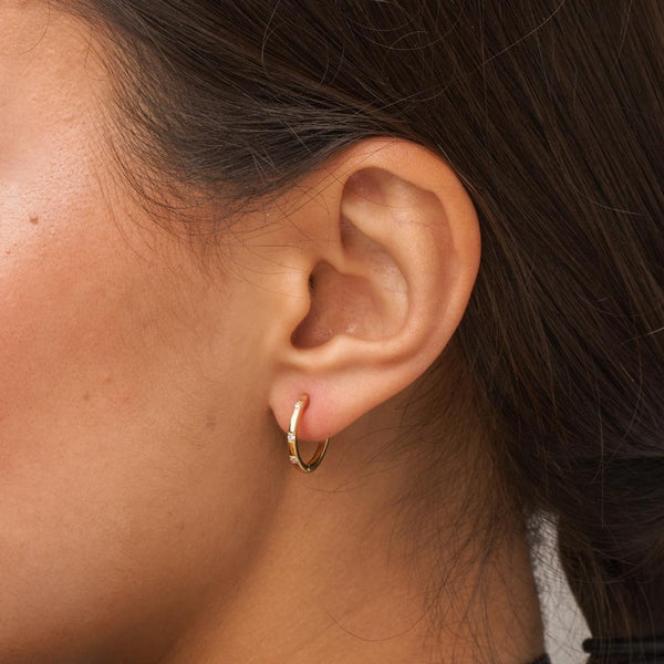 Aros Oro 18 kilates con diamantes Donna