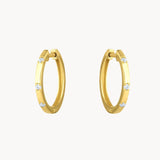 Aros Oro 18kt con diamantes Donna