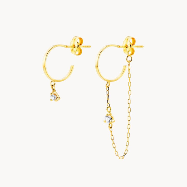 Aros Oro 18kt con y sin cadena Enyd