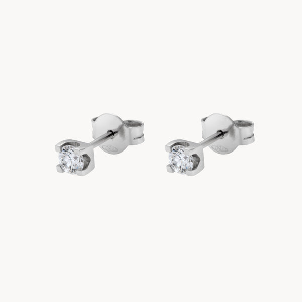 EARRINGS WITH CLAW DIAMOND 0.26 CARATS MICHELLE