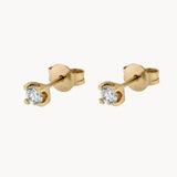 EARRINGS WITH CLAW DIAMOND 0.32 CARATS MICHELLE