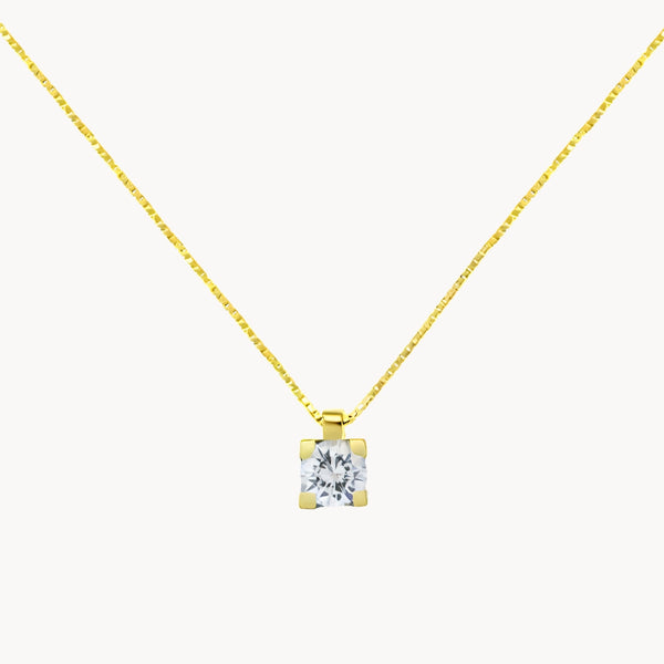 PENDANT WITH CLAW DIAMOND 0.10 CARATS MICHELLE