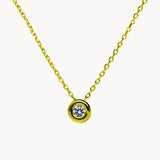 CHATON DIAMOND PENDANT 0.13 CARATS ASYA