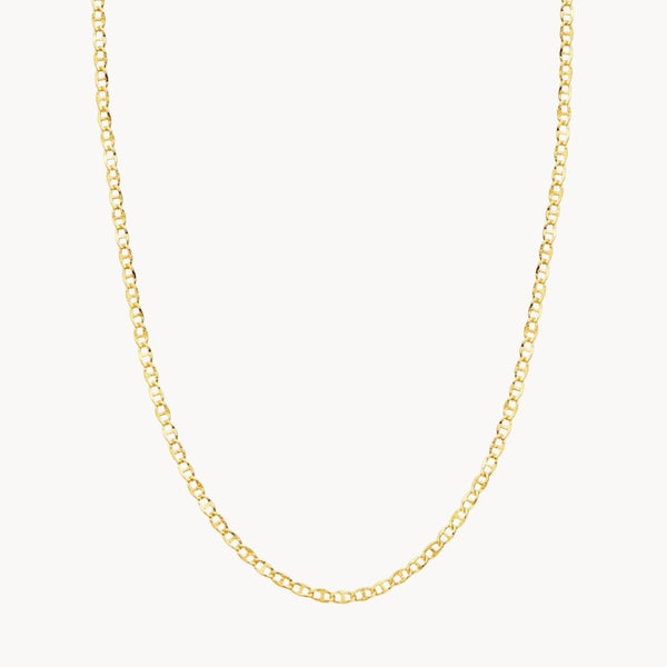 Cadena Oro 18kt ancla hueca tallada Malika