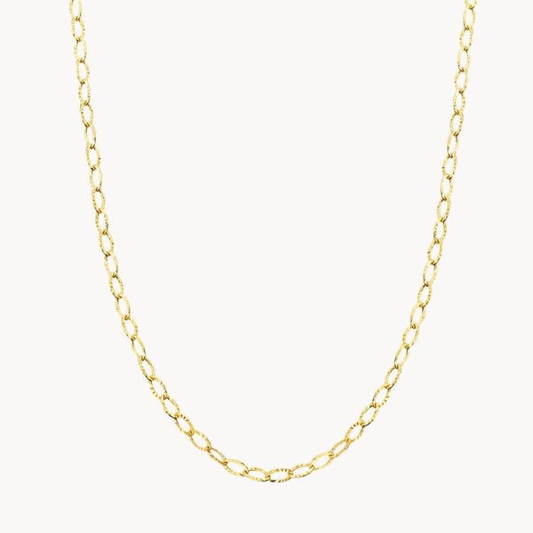 Cadena Oro 18kt hueca forsat y tallada Dakota