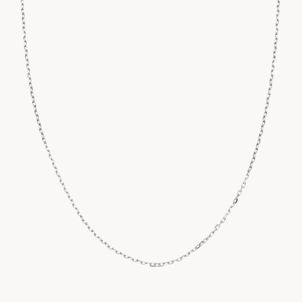 Cadena Oro blanco 18kt maciza forsat Ona