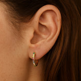 HOOP EARRINGS WITH COLORED TOPAZES CASEY