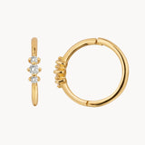 Hoop Earrings with Cubic Zirconia Kinge