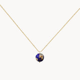 Colgante Oro 18kt bola del mundo en lapislazuli Cosima