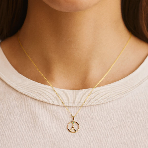 CONSTELLATION PENDANT HOROSCOPE CANCER WITH COLORED ZIRCONIA
