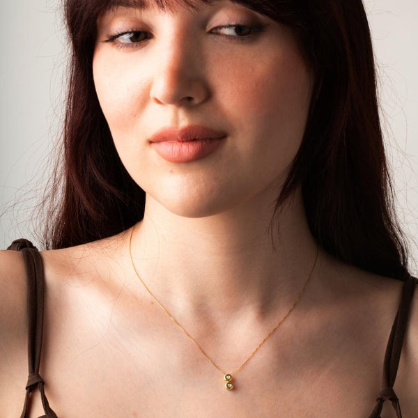 Colgante Oro 18kt doble chaton diamantes Katya