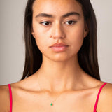 Colgante de Oro 18kt esmeralda oval Ivy