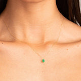 Colgante Oro 18kt con esmeralda oval Ivy