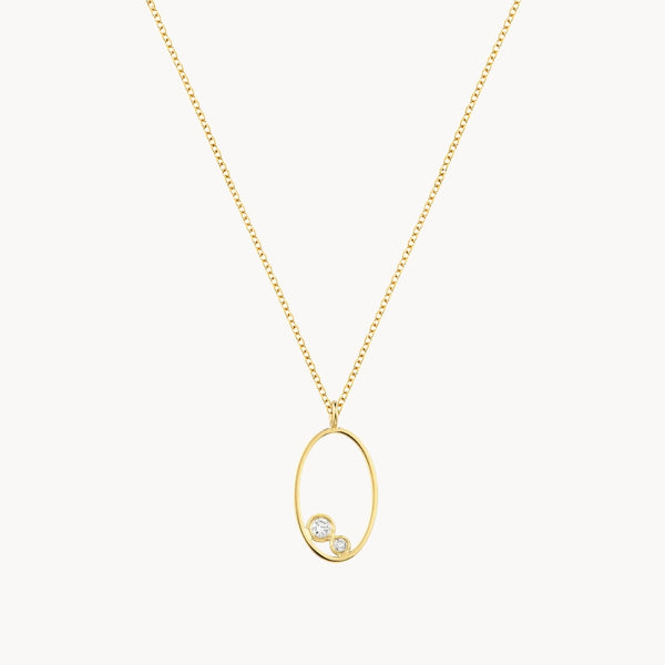 OVAL PENDANT WITH DIAMONDS DANIELA
