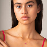 Colgante de Oro 18kt rubi oval Ivy