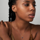 Colgante de Oro 18kt zafiro oval Ivy