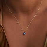 Colgante Oro 18kt con zafiro oval Ivy