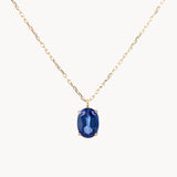 Colgante Oro 18kt zafiro oval Ivy