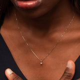 Colgante Oro blanco 18kt diamante con garras 0.05 quilates Michelle