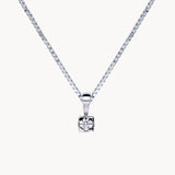 Colgante Oro blanco 18kt diamante garras 0.05 quilates Michelle