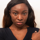 Colgante Oro blanco 18kt con diamante garras 0.10 quilates Michelle