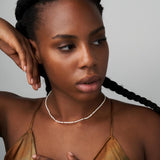 Collar Oro 18 kilates perlas grano de arroz bolas Nadia