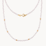 Collar Oro 18 kilates perlas grano de arroz y bolas Nadia