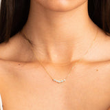 Collar Oro 18 kilates topacios azules circonitas Korina