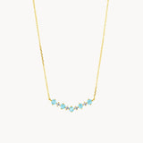 Collar Oro 18 kilates topacios azules y circonitas Korina