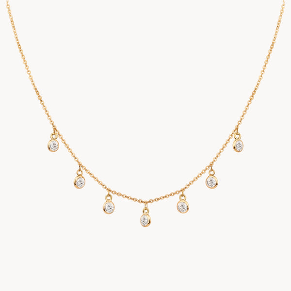Collar Oro 18kt con circonitas India