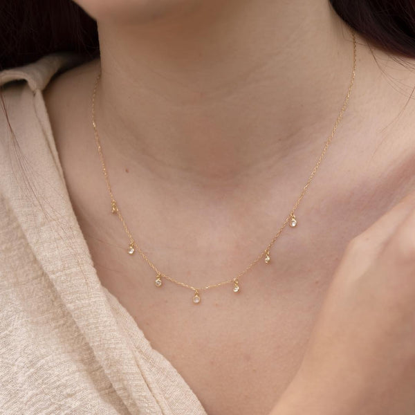Collar Oro 18kt circonitas India