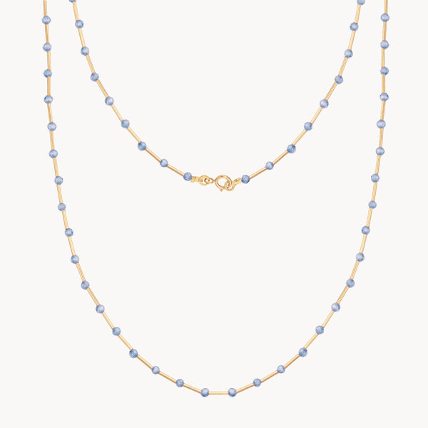 Collar Oro 18kt con circonitas azules Alba