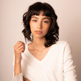 Collar Oro rosa 18 kt con topacios rosas, amatistas y diamantes Rose