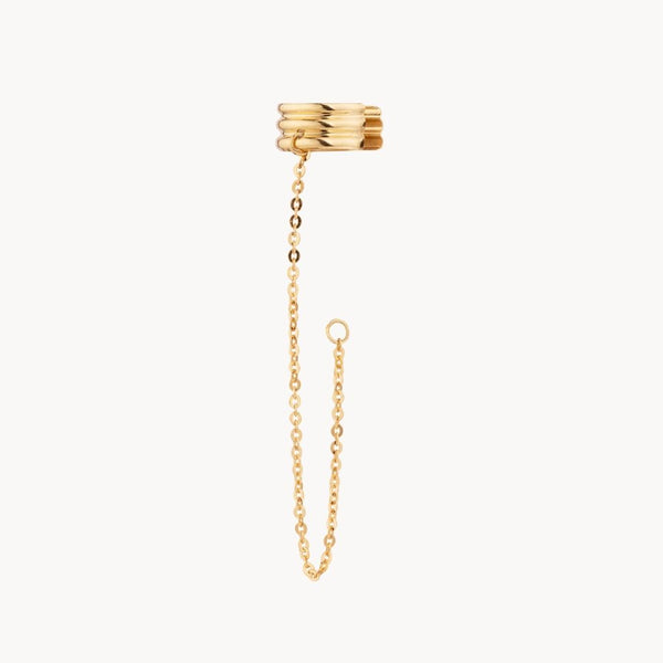 Earcuff Oro 18kt con cadena Ilania