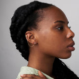 Earcuff Oro 18 kilates cadena Ilania