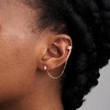 Earcuff Oro 18kt cadena Ilania
