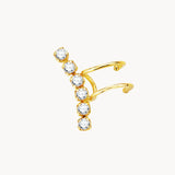 Earcuff Oro 18kt con circonitas Azahara