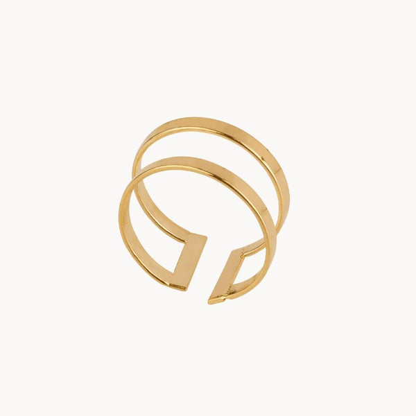 Earcuff Oro 18kt doble hilo Velma