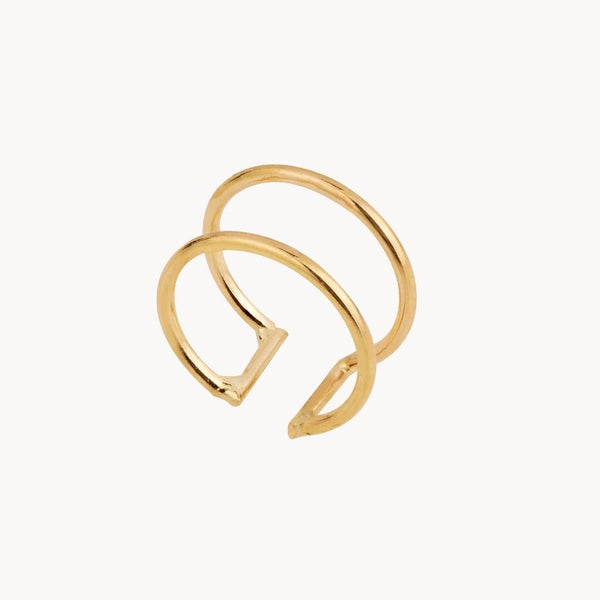 Earcuff Oro 18kt doble hilo Velma II