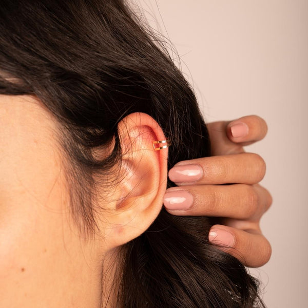 Earcuff Oro 18kt doble hilo Velma II 1