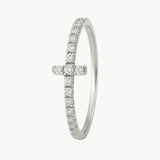 CROSS RING WITH JAZMINE DIAMONDS
